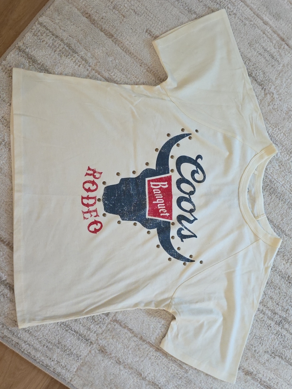 Hybrid Apparel Cream Coors Banquet Rodeo Graphic Tee